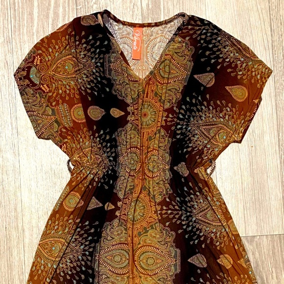 Vibrante Brand Vivid Paisley Wrap Dress One Size - Picture 2 of 6